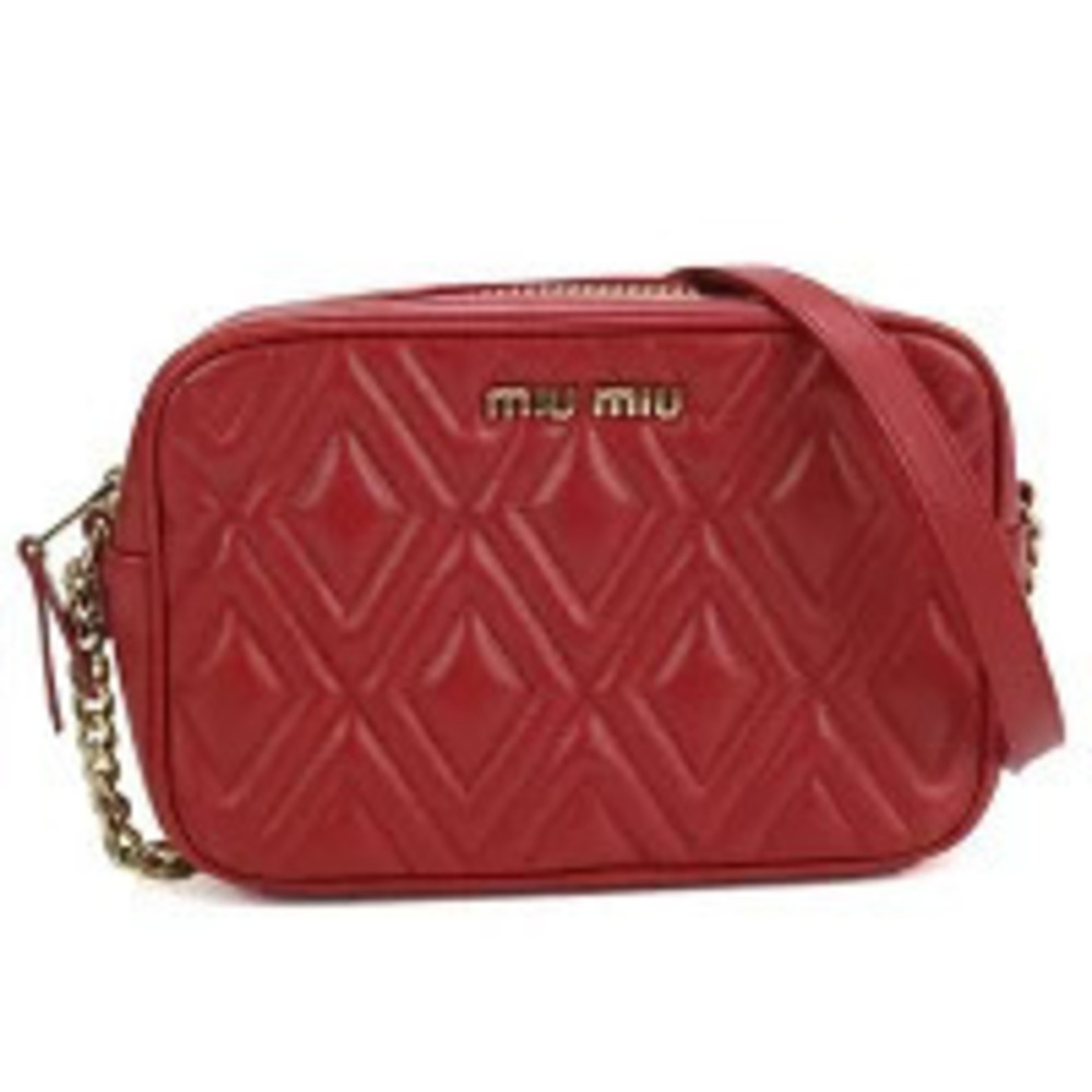 Miu Miu Chain Leather Red